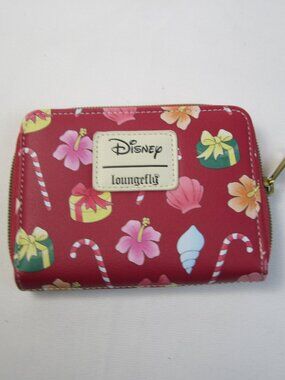 Loungefly Disney Stitch Christmas Zip-Around Small Red Wallet